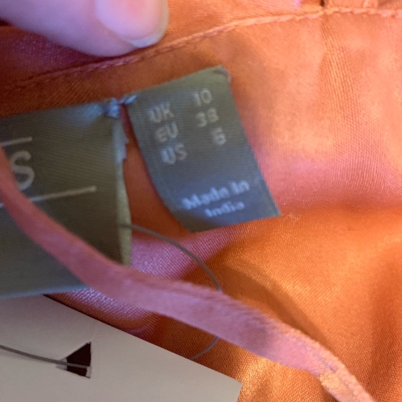 NWT coral asos asymmetrical tiered ruffle dress - Picture 7 of 9